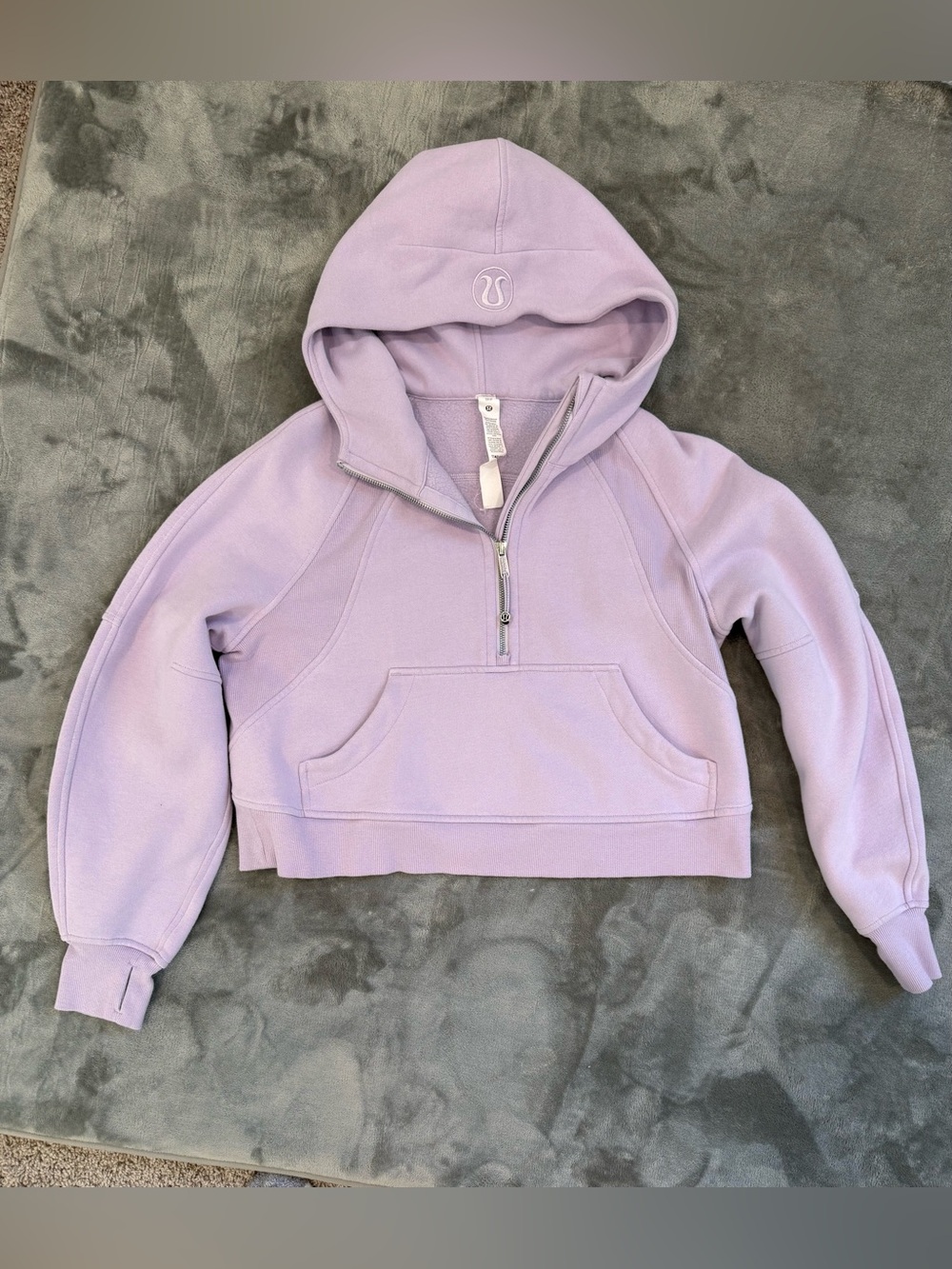 lululemon athletica Lavender Half-Zip Cropped Hoodie